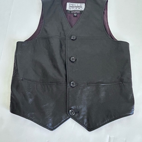 Pelle Studio Black Leather Vest Classic Waistcoat